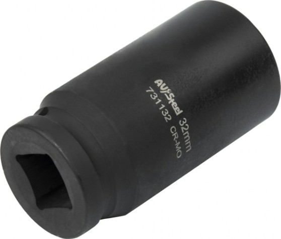 Головка ударная 12-ти гранная 3/4 AV Steel AV-731132 удлиненная 32мм