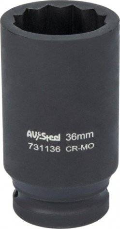 Головка ударная 12-ти гранная 3/4 AV Steel AV-731136 удлиненная 36мм Головка ударная 12-ти гранная 3/4 AV Steel AV-731136 удлиненная 36мм