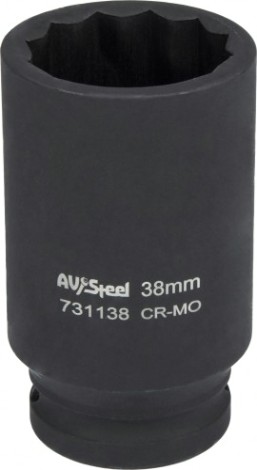 Головка ударная 12-ти гранная 3/4 AV Steel AV-731138 удлиненная 38мм Головка ударная 12-ти гранная 3/4 AV Steel AV-731138 удлиненная 38мм