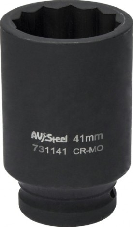 Головка ударная 12-ти гранная 3/4 AV Steel AV-731141 удлиненная 41мм Головка ударная 12-ти гранная 3/4 AV Steel AV-731141 удлиненная 41мм