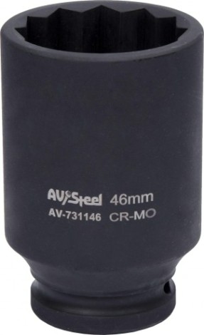 Головка ударная 12-ти гранная 3/4 AV Steel AV-731146 удлиненная 46мм Головка ударная 12-ти гранная 3/4 AV Steel AV-731146 удлиненная 46мм