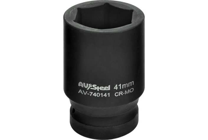 Головка ударная торцевая глубокая 6-ти гранная AV Steel AV-740141 1", 41 мм