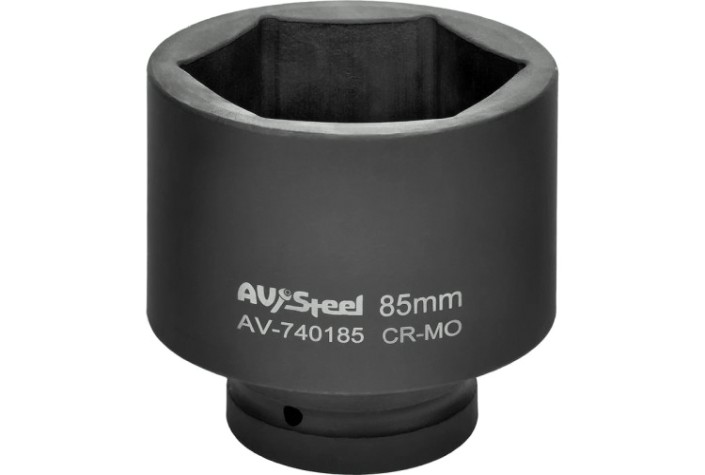 Головка ударная торцевая глубокая 6-ти гранная AV Steel AV-740185 1", 85 мм