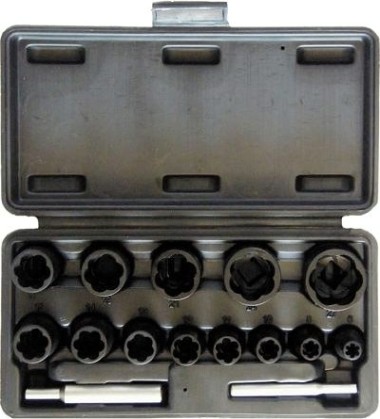 Головки-экстракторы СОРОКИН 1/4", 1/2" от 6 - 27 мм, 13 предметов [40.58]