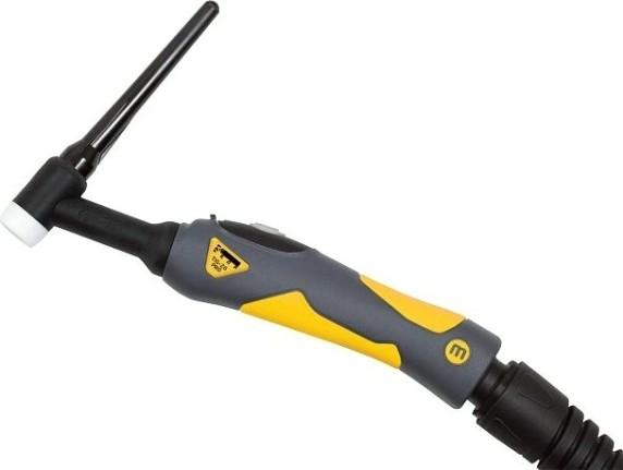 Горелка Кедр TIG-26 PRO UltraTIG, 2 pin стд., вст.35-50, 1 кн., газ G3/8", гол.гиб., 4м [8011358-021]