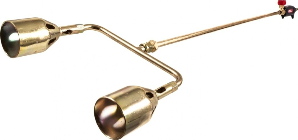 Горелка кровельная REDIUS ГВ-131 2-х факельная (ф 50мм, L=1032мм) вентиль [08301]