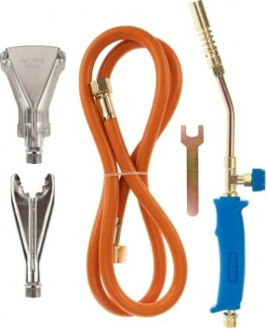 Горелка пропановая REXANT ГВП-400К в наборе 3 нсадки, шланг 1,5 м [11-0997]