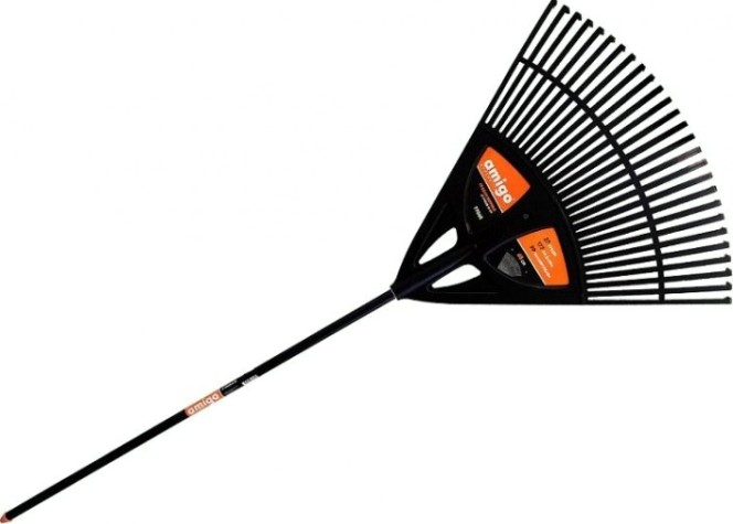 Грабли Amigo Grande веерные полипропилен с металлическим черенком [77065]