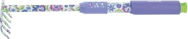 Грабли PALISAD FLOWER MINT 5-зубые, 85х440 мм, стальные, удлиненная рукоятка [62046]