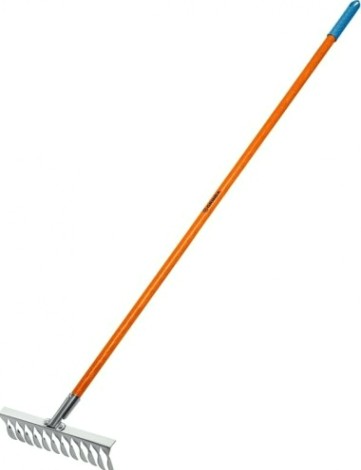 Грабли садовые GRINDA 39482-12 PROline PS-12 FIBER нержавеющая сталь, 12 витых зубцов [39482-12]