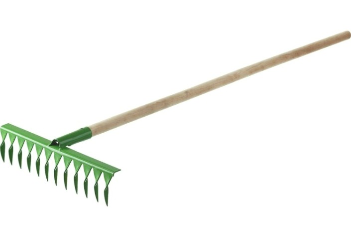 Грабли садовые РОСТОК 430x100x1500 мм 14 витых зубьев, с деревянным черенком [421900-14]