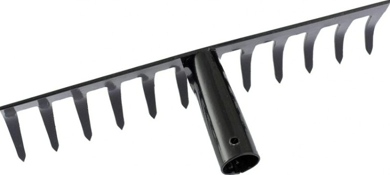 Грабли стальные СИБРТЕХ 12 зубьев прямые без черенка 61746 [61746]