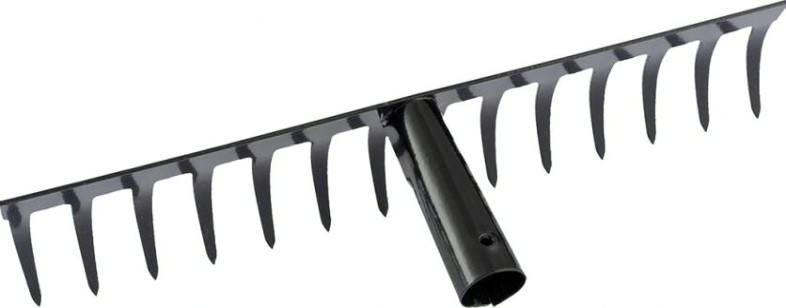 Грабли стальные СИБРТЕХ 14 зубьев прямые без черенка 61747 [61747]