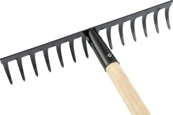 Грабли стальные СИБРТЕХ 14 зубьев прямые с черенком 61742 [61742]