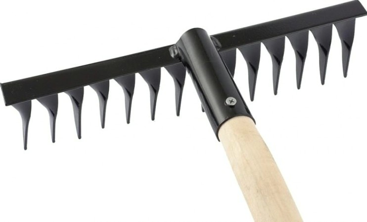Грабли стальные СИБРТЕХ 14 зубьев витые с черенком 61769 [61769]