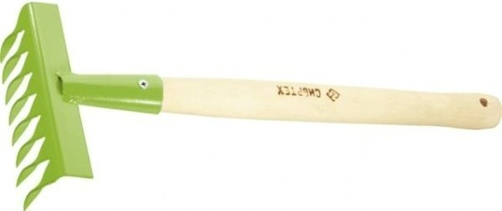 Грабли стальные СИБРТЕХ 8 зубьев витые деревянная рукоятка, Агроном [61761]