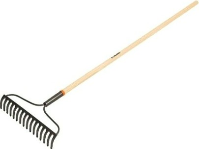 Грабли стальные TRUPER R-16AM металлические 16 зубьев, ручка дерево, 136 см [17882]
