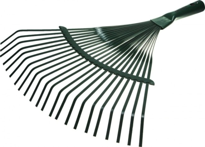 Грабли веерные GRINDA 22 плоских зубца [421877]