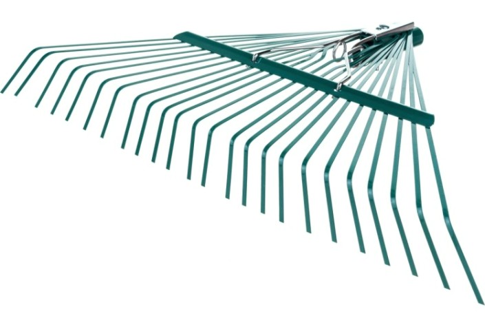 Грабли веерные RACO 600мм усиленные, 24 плоских зубца, эпоксидное покр. [4231-53/741]