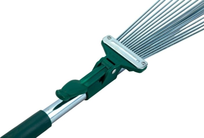 Грабли веерные RACO R744 телескопический черенок, регулируемые 800-1240мм [4231-53/744]