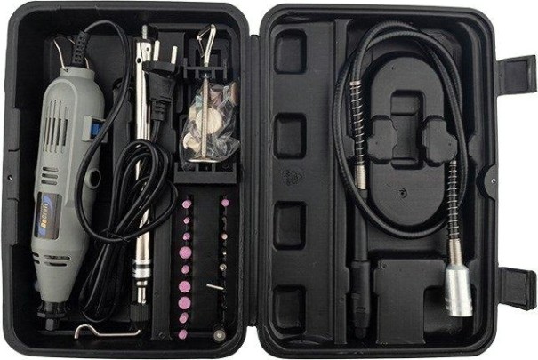 Гравер REXANT DM-130B с гибким валом + 40 аксессуаров [12-4446]