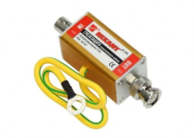 Грозозащита REXANT 05-3078 коаксиального кабеля BNC разъем Грозозащита REXANT 05-3078 коаксиального кабеля BNC разъем