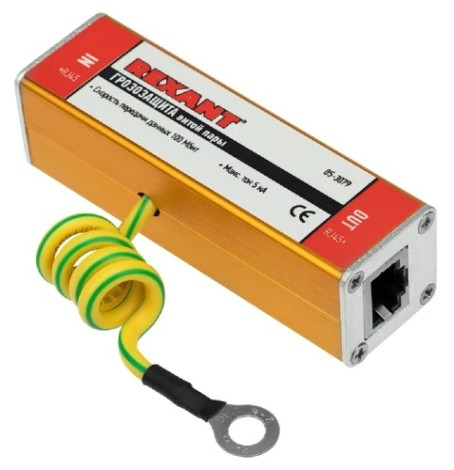 Грозозащита REXANT 05-3079 витой пары RJ45 разъем _ предлагаем -1 Грозозащита REXANT 05-3079 витой пары RJ45 разъем _ предлагаем -1