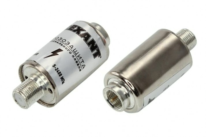 Грозозащита REXANT 05-4000-1 на F-разъем 5-2400 мгц Грозозащита REXANT 05-4000-1 на F-разъем 5-2400 мгц