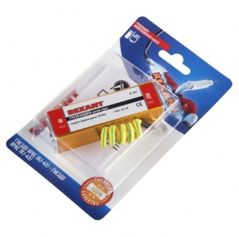 Грозозащита REXANT 06-0119-C информационного кабеля, гнездо - гнездо