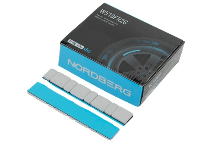 Грузики балансировочные NORDBERG W510FR2G самоклеящиеся (4х5+4х10 г), 50 лент [W510FR2G]