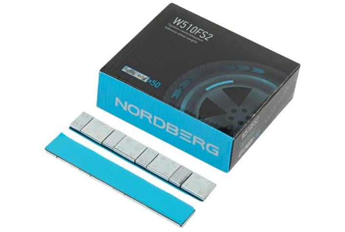 Грузики балансировочные NORDBERG W510FS2 самоклеящиеся (4х5+4х10 г), 50 лент [W510FS2]