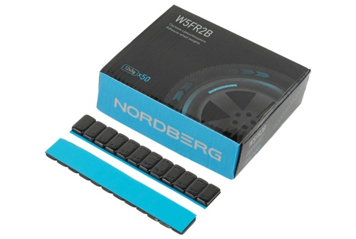 Грузики балансировочные NORDBERG W5FR2B самоклеящиеся (12х5 г), 50 лент [W5FR2B]