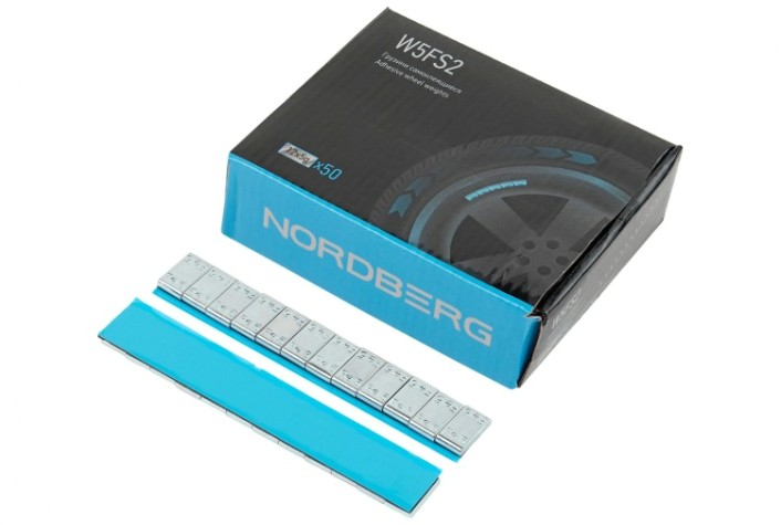 Грузики балансировочные NORDBERG W5FS2 самоклеящиеся (12х5 г), 50 лент [W5FS2]