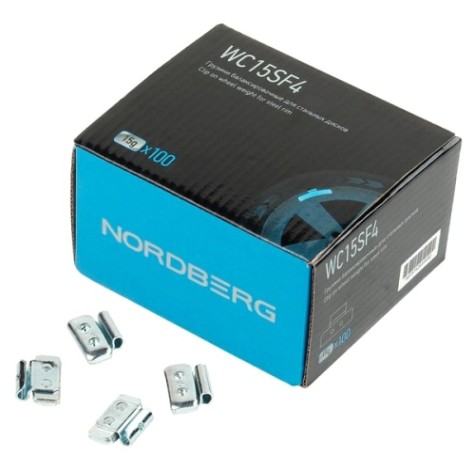 Грузики балансировочные NORDBERG WC15SF4 для стальных дисков Fe 15 г, 100 шт. [WC15SF4]