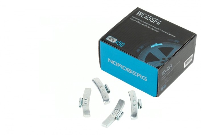 Грузики балансировочные NORDBERG WC45SF4 для стальных дисков Fe 45 г, 50 шт. [WC45SF4]