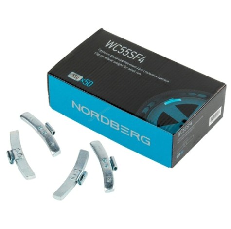 Грузики балансировочные NORDBERG WC55SF4 для стальных дисков Fe 55 г, 50 шт. [WC55SF4]