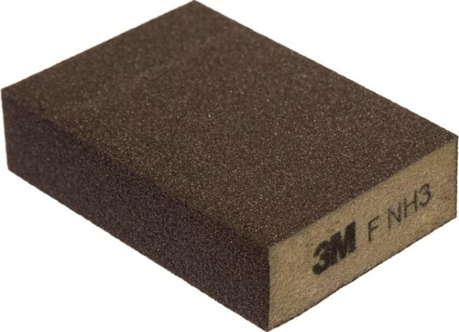 Губка четырехсторонняя 3M FIN мягкая, 100 мм х 68 мм х 26 мм, №63198 [7000008955]