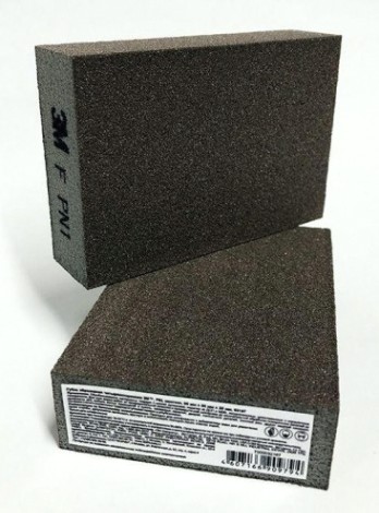 Губка четырехсторонняя 3M FIN жесткая, 96 мм х 66 мм х 25 мм, №63197 [7000032167]