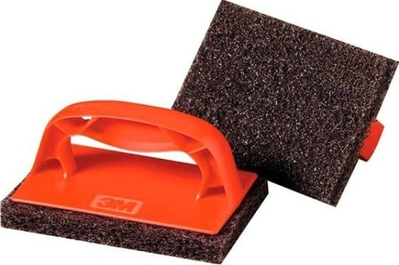 Губка для гриля с держателем 3M Scotch-Brite 9537 черная [7100082545]