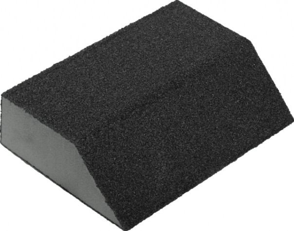 Губка шлифовальная ЗУБР Мастер четырехсторонняя угловая, р80, 100х68х42х26мм [35613-080]