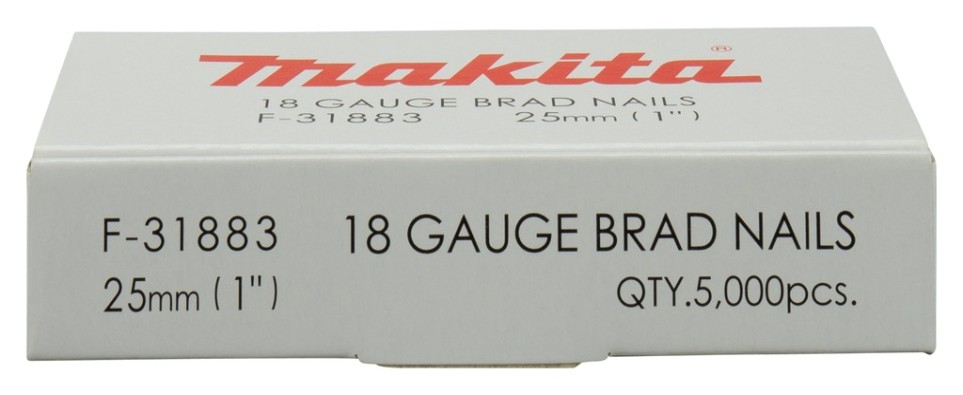 Гвоздь MAKITA F-31883 (оцинкованный) 18GA длина 25 мм, 5000 шт.