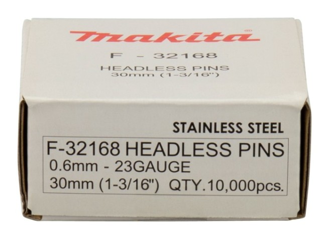 Гвоздь MAKITA F-32168 (нержавейка), 23Ga, 30 мм, 10000 шт.