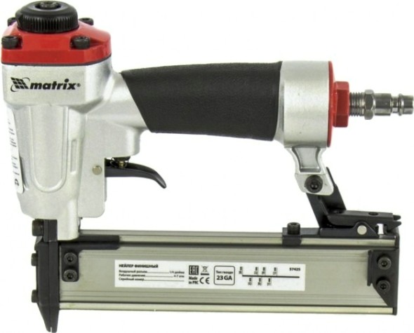 Гвоздезабивной пистолет пневматический MATRIX 10-30 мм нейлер финишный [57425]