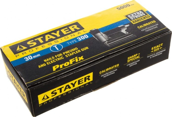Гвозди для скобозабивателя STAYER MASTER 30 мм нейлера тип 300, 5000 шт [31530-30]
