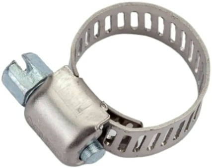 Хомут червячный из нержавеющей стали ЗУБР НХ-8П 10-16 мм, с просечной лентой 5 шт [37811-10-16-5]