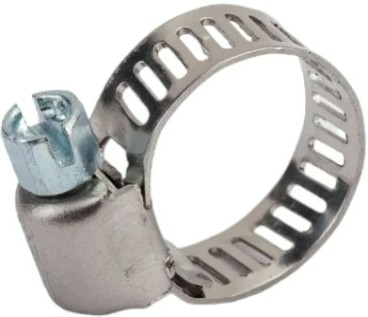 Хомут червячный из нержавеющей стали ЗУБР НХ-8П 10-16 мм, с просечной лентой 5 шт [37811-10-16-5]