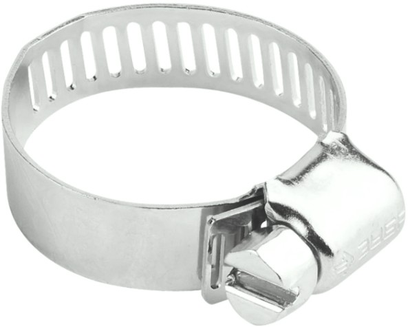 Хомут червячный из нержавеющей стали ЗУБР НХ-8П 13-26 мм, с просечной лентой 200 шт [37811-13-26-200]