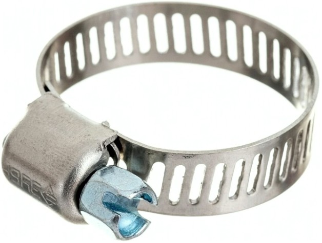 Хомут червячный из нержавеющей стали ЗУБР НХ-8П 13-26 мм, с просечной лентой 5 шт [37811-13-26-5]