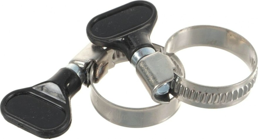 Хомут червячный с ключом QUATTRO ELEMENTI 14-27 мм нержавеющая сталь, 2 шт, в блистере [772-463]