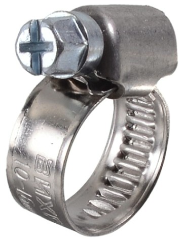 Хомут червячный ВИХРЬ 10 - 16 шириной 9 мм (уп.50 шт.) оцинкованный [73/9/1/20]